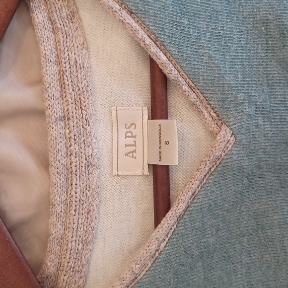 Teal Womens V neck 100% cotton sweater - Picture 2 of 3